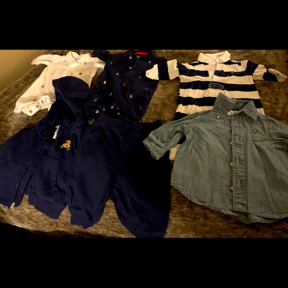 Gently used Polo by Ralph Lauren lot. Newborn - 3 months.